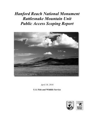 Hanford Reach National Monument Rattlesnake Mountain Unit Public Access Scoping Report