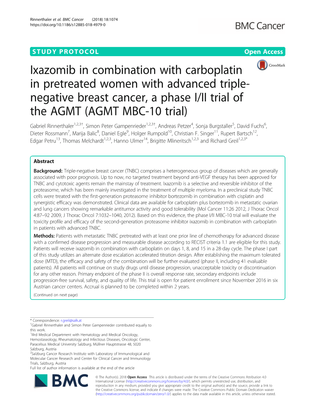 Ixazomib in Combination with Carboplatin in Pretreated Women