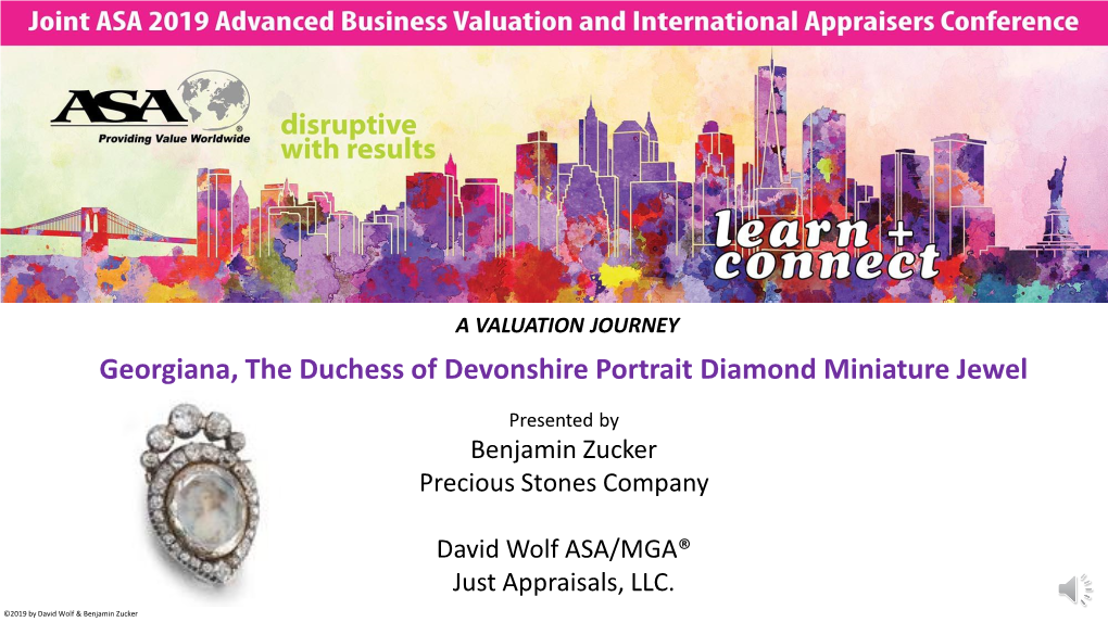 Georgiana, the Duchess of Devonshire Portrait Diamond Miniature Jewel