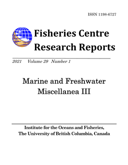 Fisheries Centre Research Reports