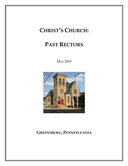 Christ's Church: Past Rectors