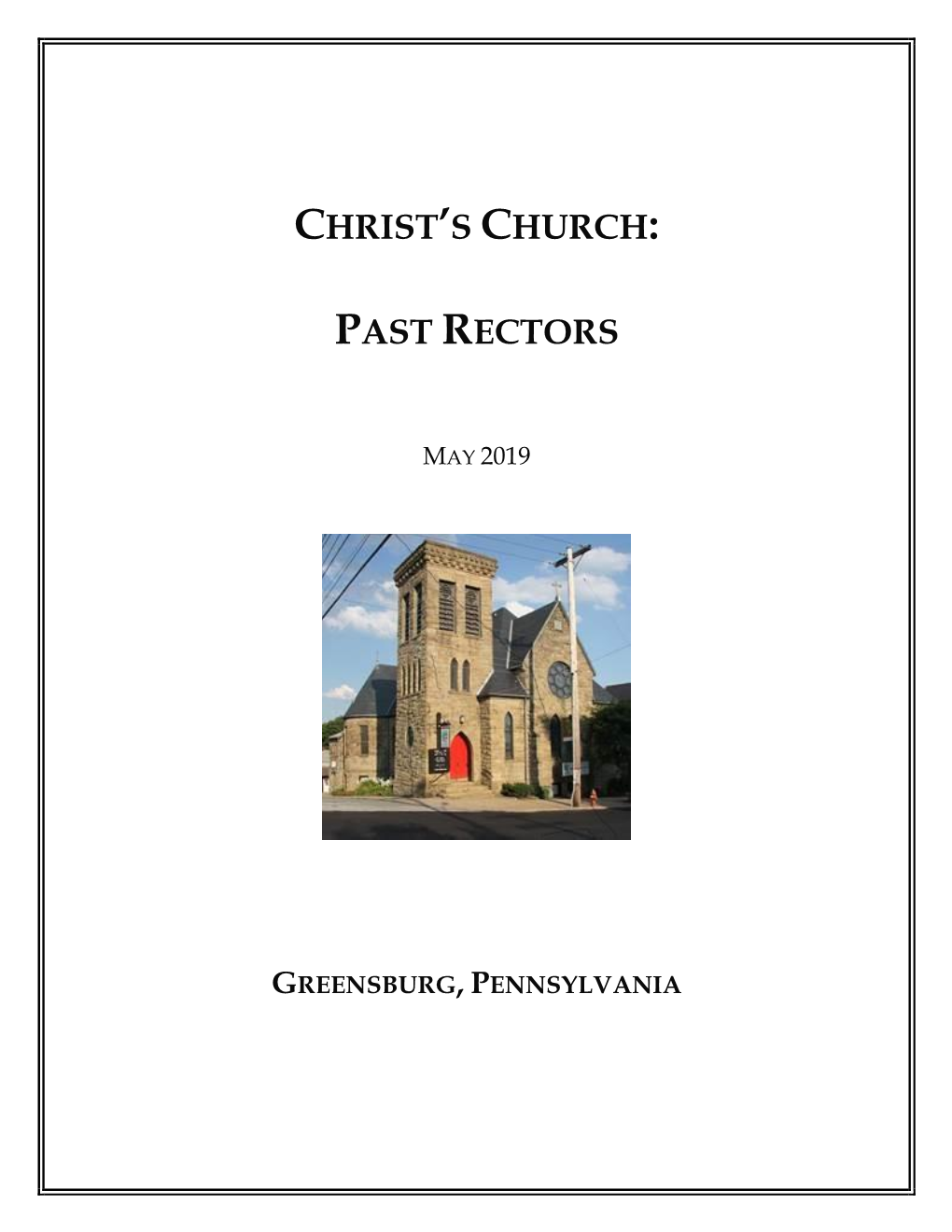 Christ's Church: Past Rectors