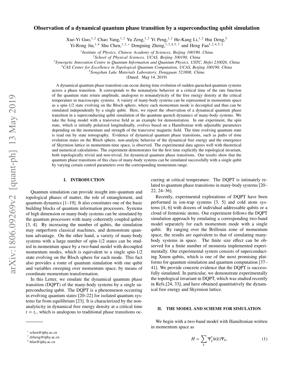 Arxiv:1806.09269V2 [Quant-Ph] 13 May 2019 Coordinate Momentum Transformation