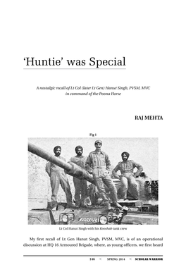 Huntie Was Special, by Raj Mehta