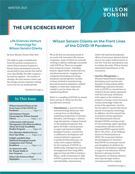 The Life Sciences Report