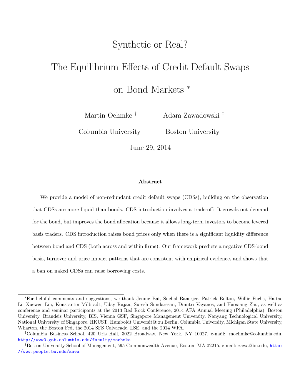 The Equilibrium Effects of Credit Default Swaps on Bond Markets