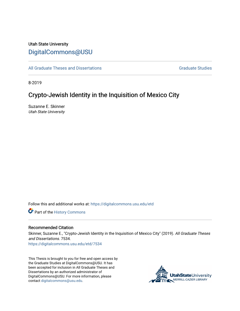Crypto-Jewish Identity in the Inquisition of Mexico City