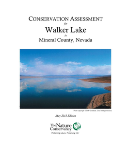 CONSERVATION ASSESSMENT for Walker Lake in Mineral County, Nevada