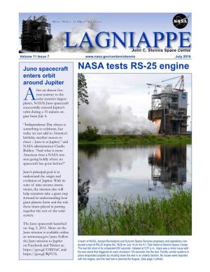 NASA Tests RS-25 Engine