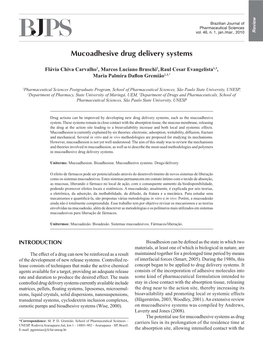 Mucoadhesive Drug Delivery Systems