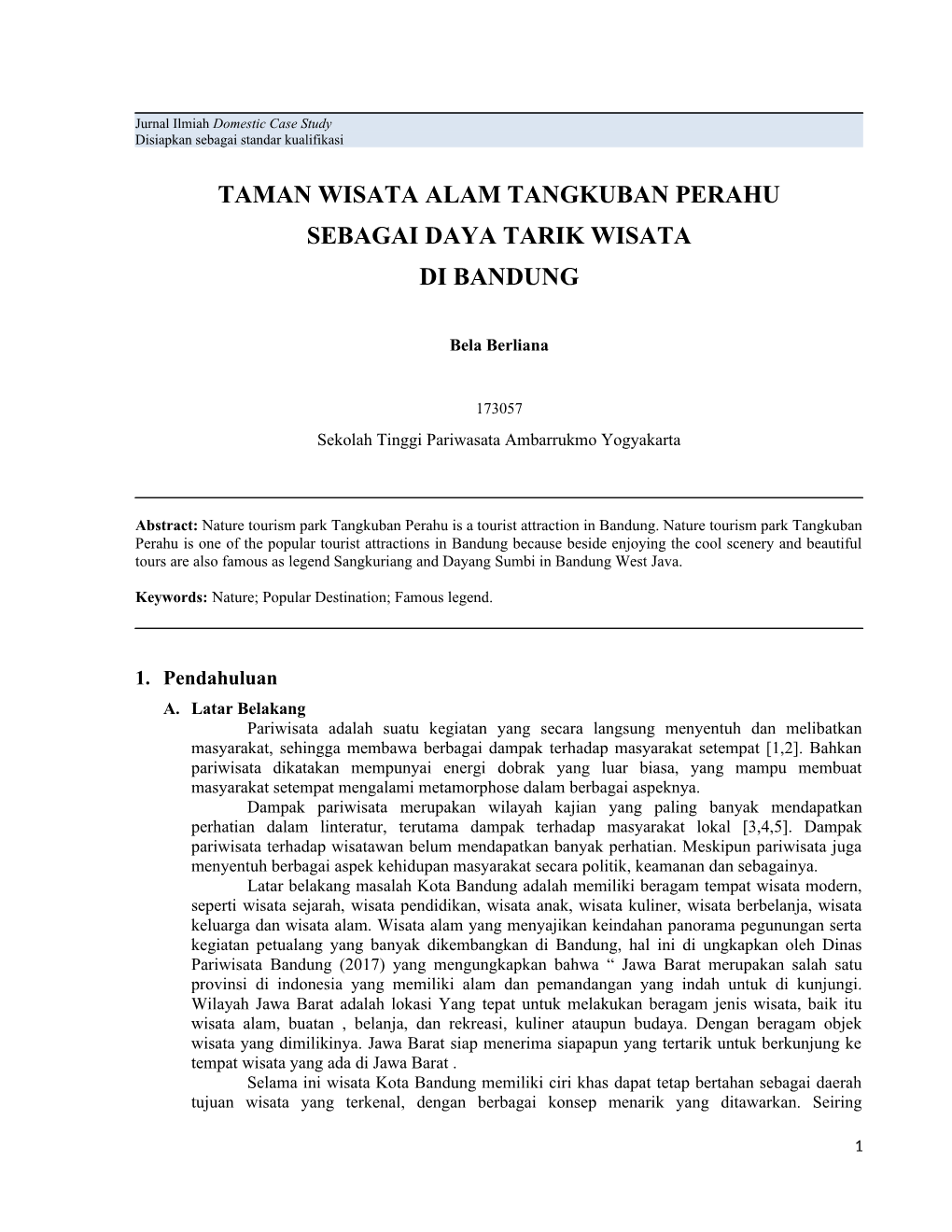 Taman Wisata Alam Tangkuban Perahu Sebagai Daya Tarik Wisata Di Bandung