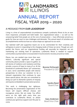 Annual Report Fiscal Year 2019 – 2020