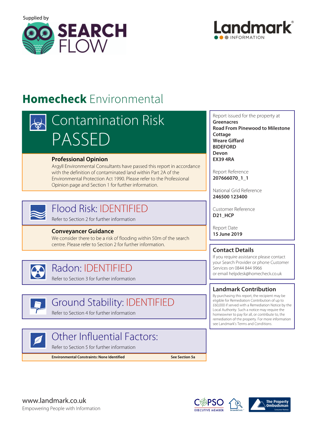 Contamination Risk