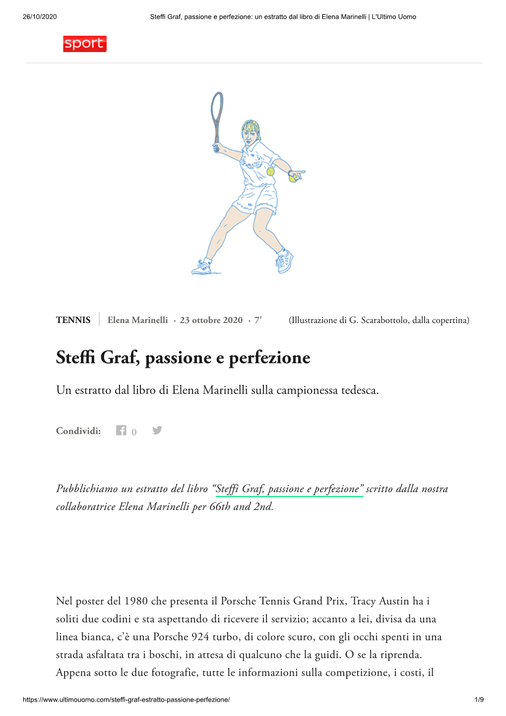 Steffi Graf, Passione E Perfezione: Un Estratto Dal Libro Di Elena Marinelli | L'ultimo Uomo