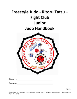 Ritoru Tatsu – Fight Club Junior Judo Handbook