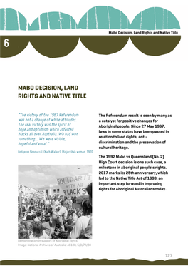 Mabo Decision, Land Rights and Native Title