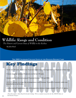 Wildlife Range and Condition