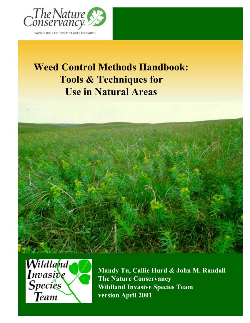 Weed Control Methods Handbook: Tools & Techniques for Use in Natural Areas