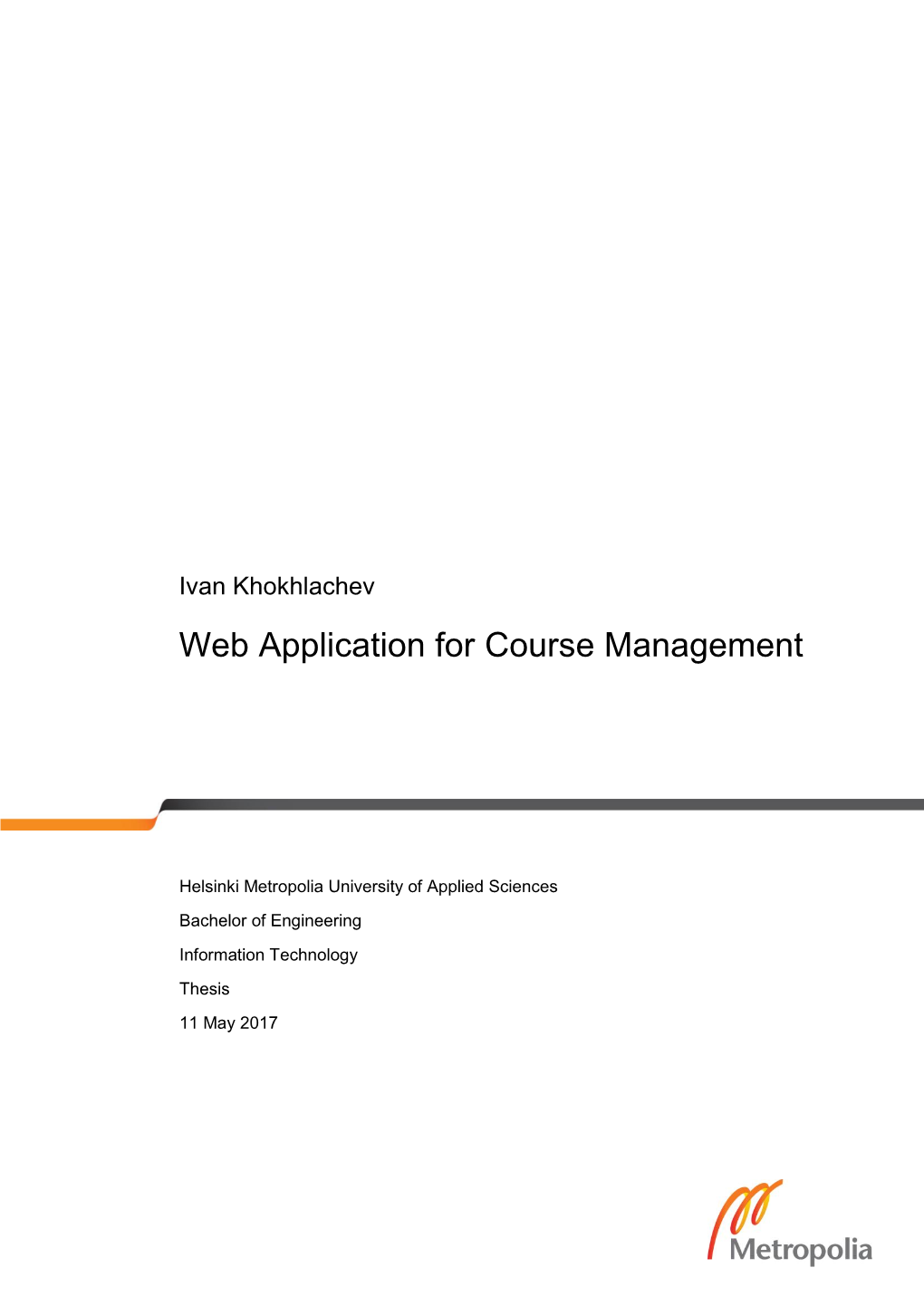 Web Application for Course Management