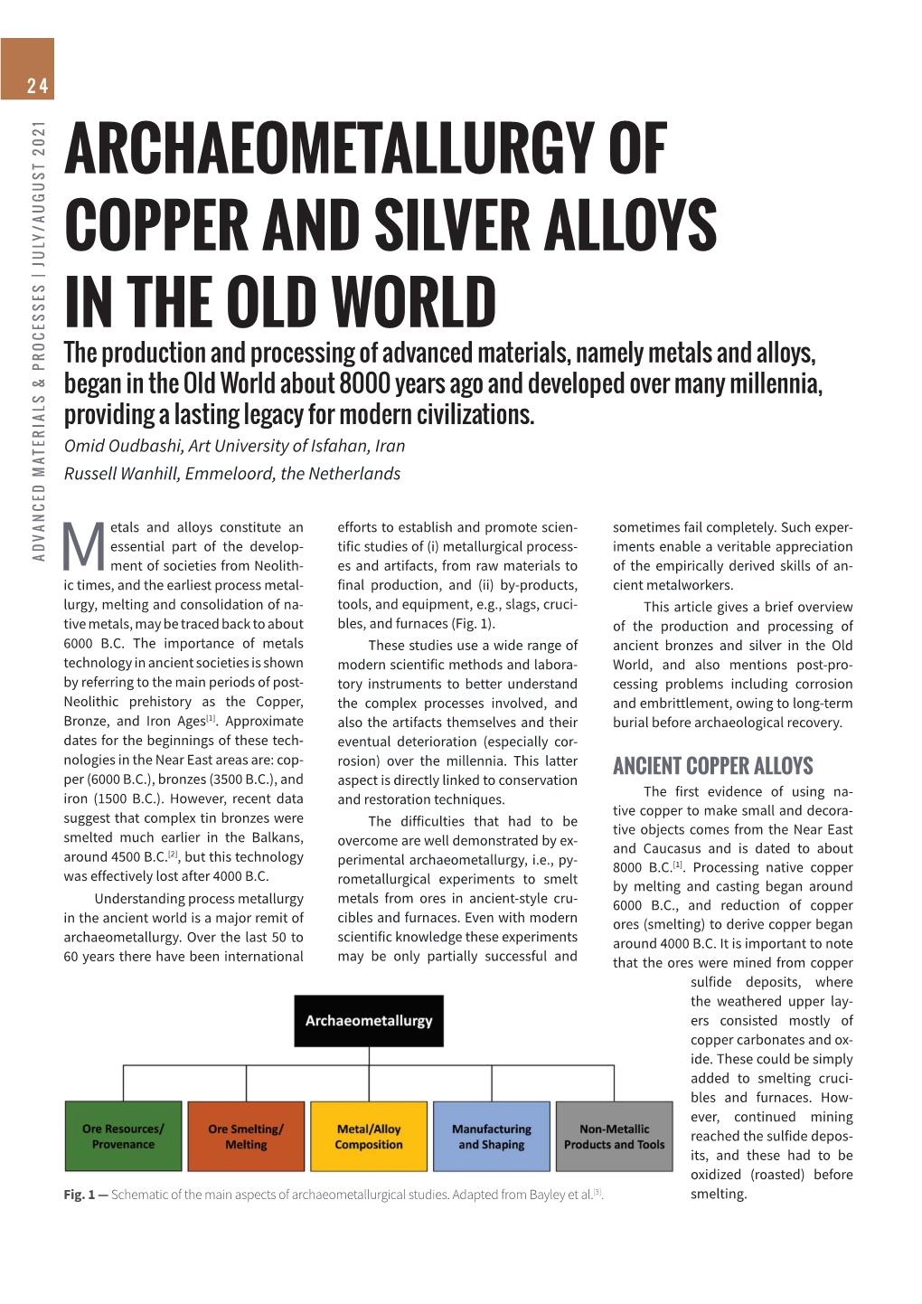 Archaeometallurgy of Copper and Silver Alloys In