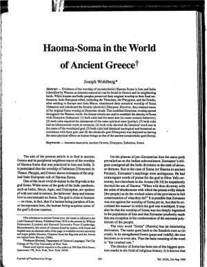 Haoma-Soma in the World of Ancient Greecet