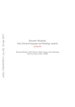 Semantic Similarity from Natural Language and Ontology Analysis Preprint