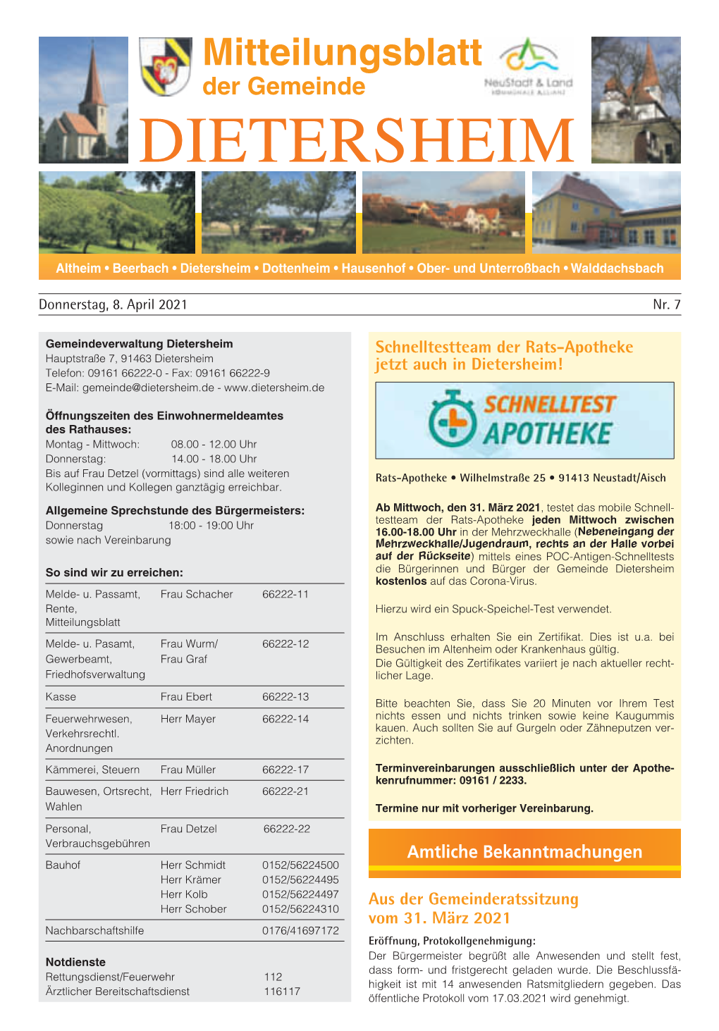 Mitteilungsblatt Dietersheim 07-21