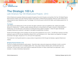 The Strategic 100 LA Latin America’S Top 100 Infrastructure Projects - 2013