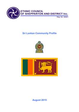 Sri Lankan Community Profile August 2015