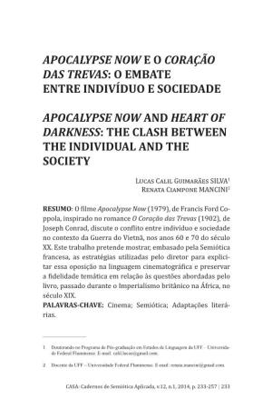 Apocalypse Now E O Coração Das Trevas: O Embate Entre Indivíduo E Sociedade