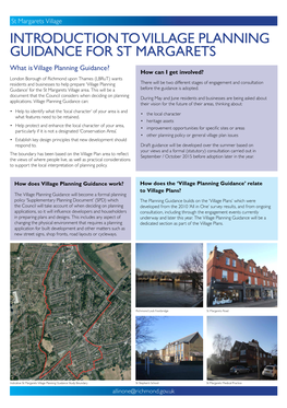 St Margarets Village Plan Consultation Documents