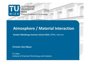 Atmosphere / Material Interaction