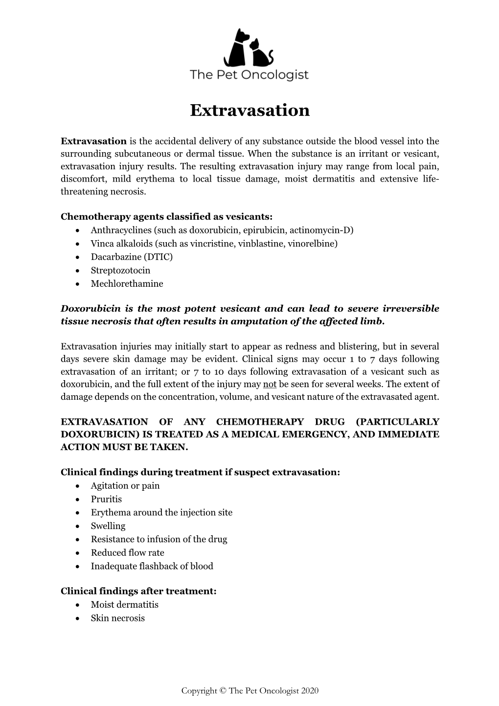 Extravasation Protocol