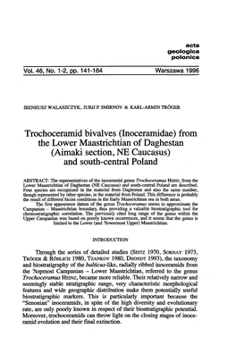 Trochoceramid Bivalves (Inoceramidae) from the Lower Maastrichtian of Daghestan (Aimaki Section, NE Caucasus) and South-Central Poland