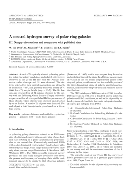 A Neutral Hydrogen Survey of Polar Ring Galaxies