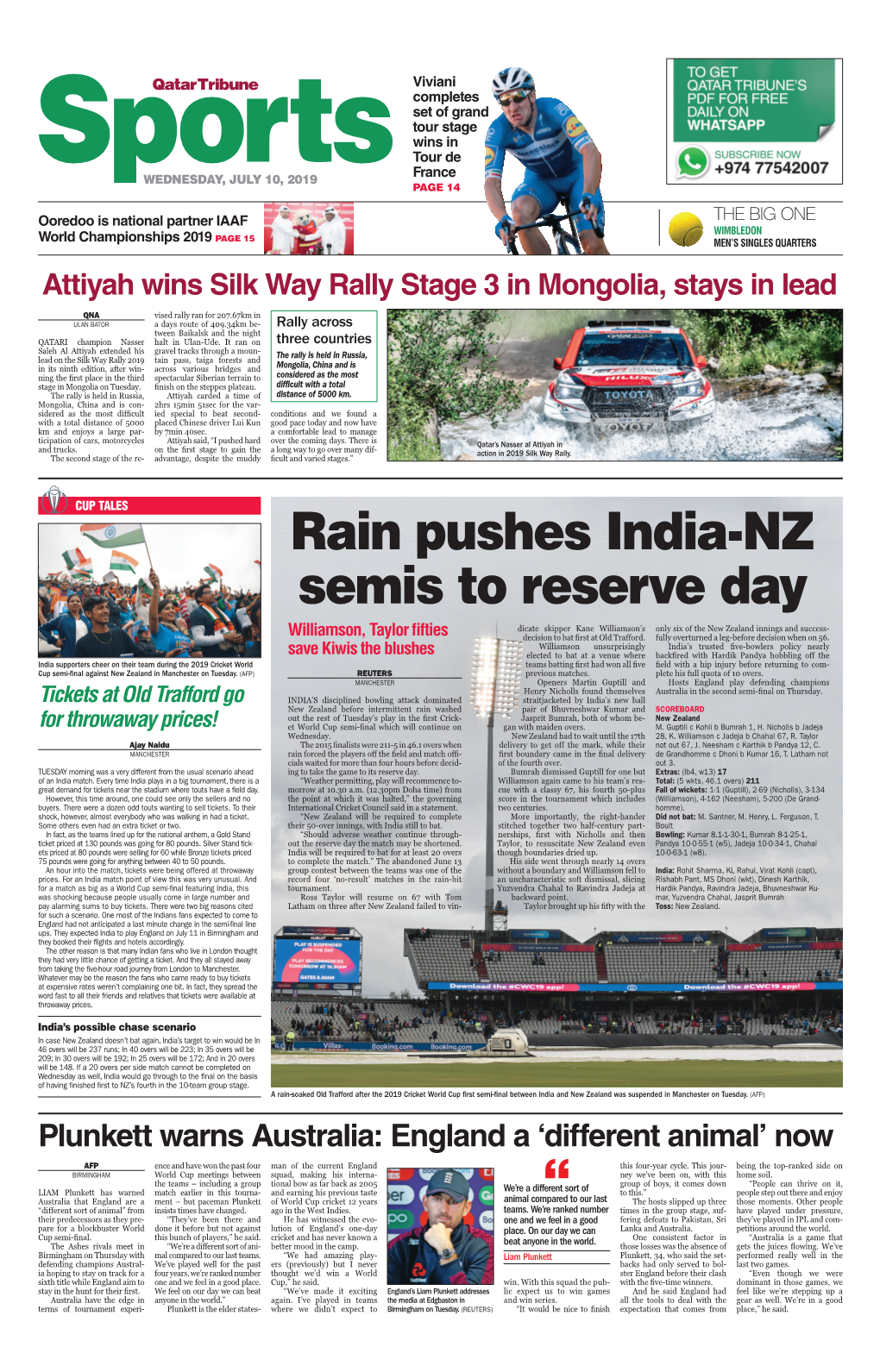 Rain Pushes India-NZ Semis to Reserve Day