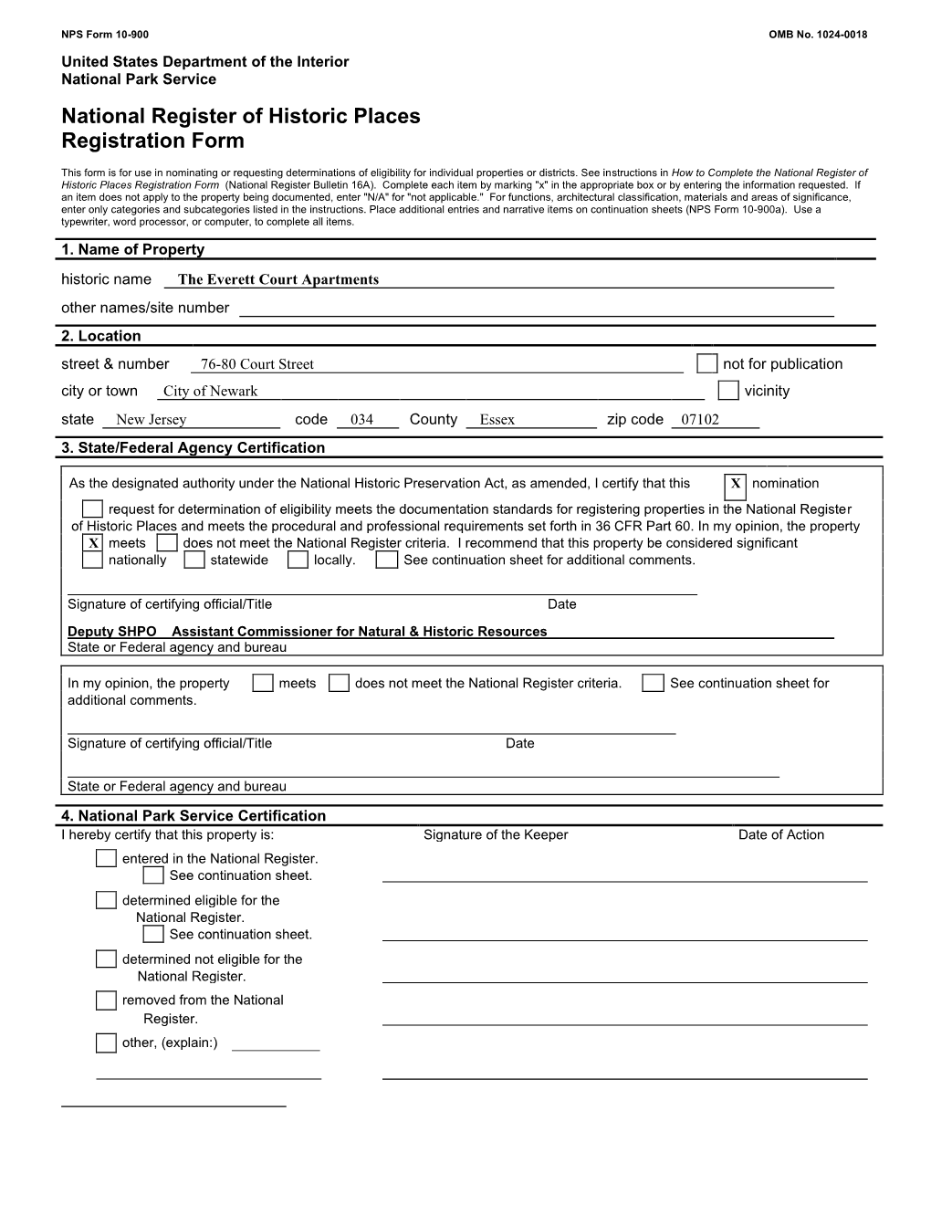 National Register of Historic Places Registration Form