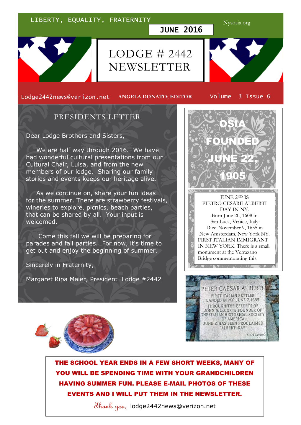 Lodge # 2442 Newsletter