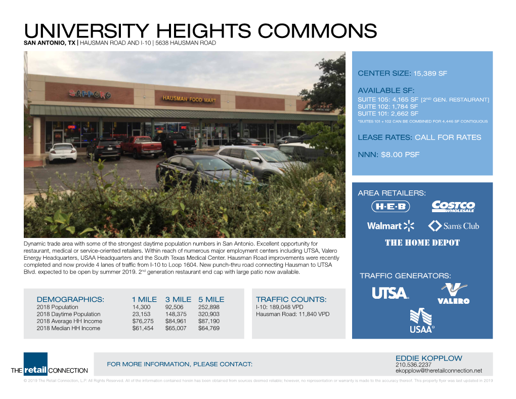 University Heights Commons San Antonio, Tx | Hausman Road and I-10 | 5638 Hausman Road