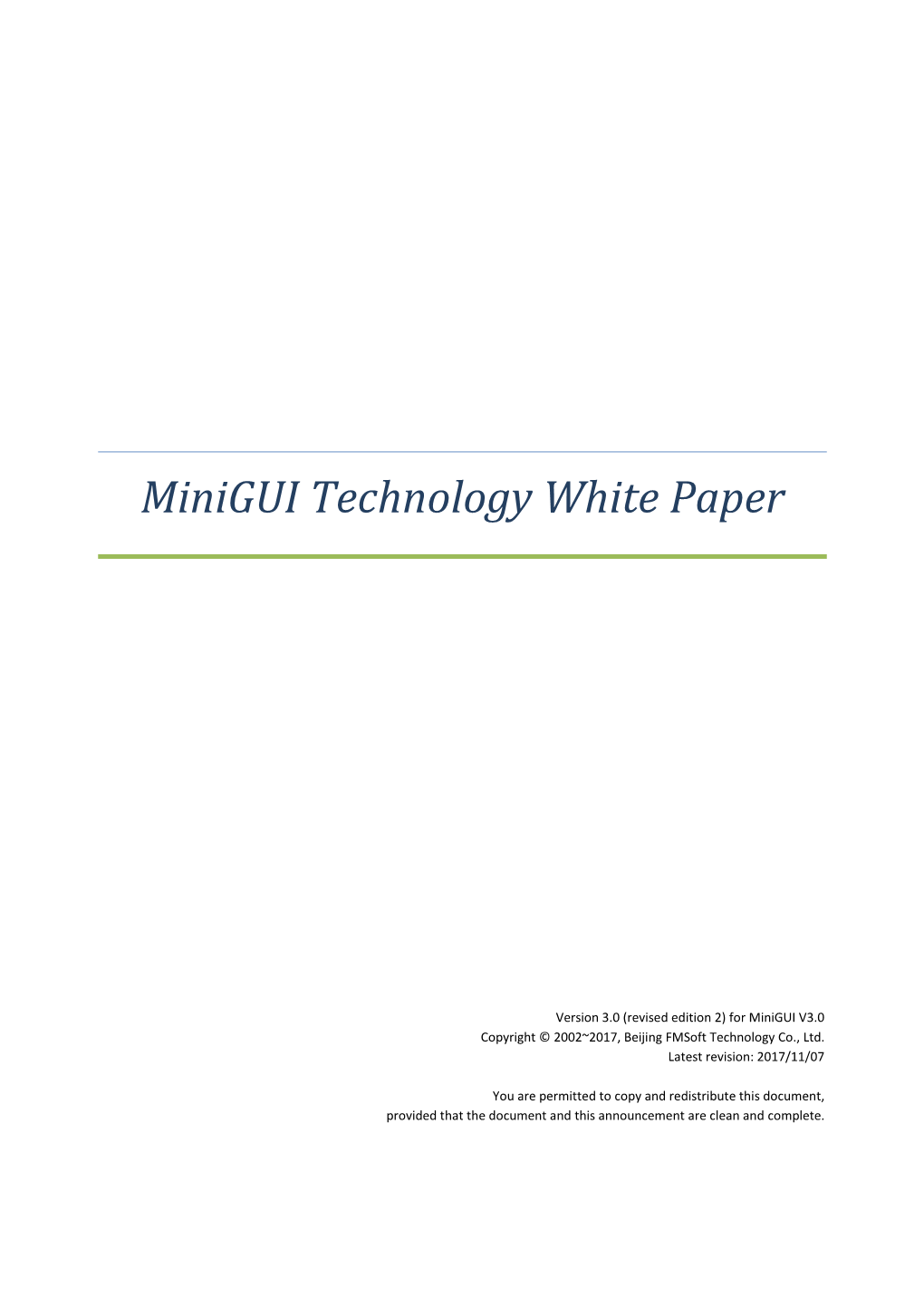 Minigui Technology White Paper