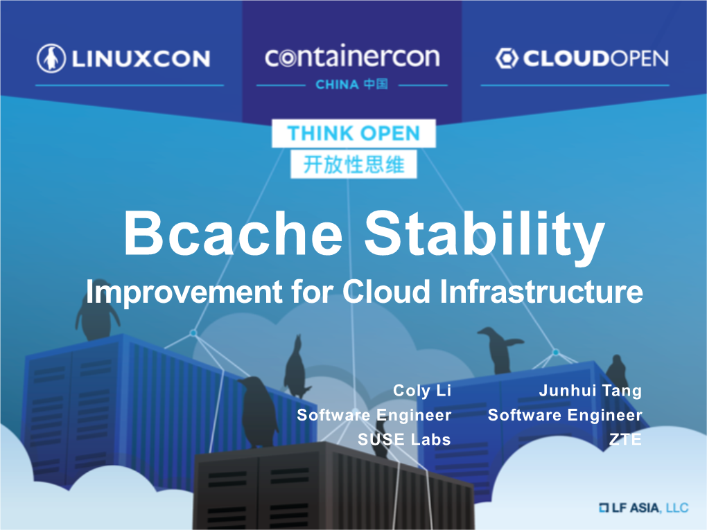 Bcache Stability Improvement for Cloud Infrastructure