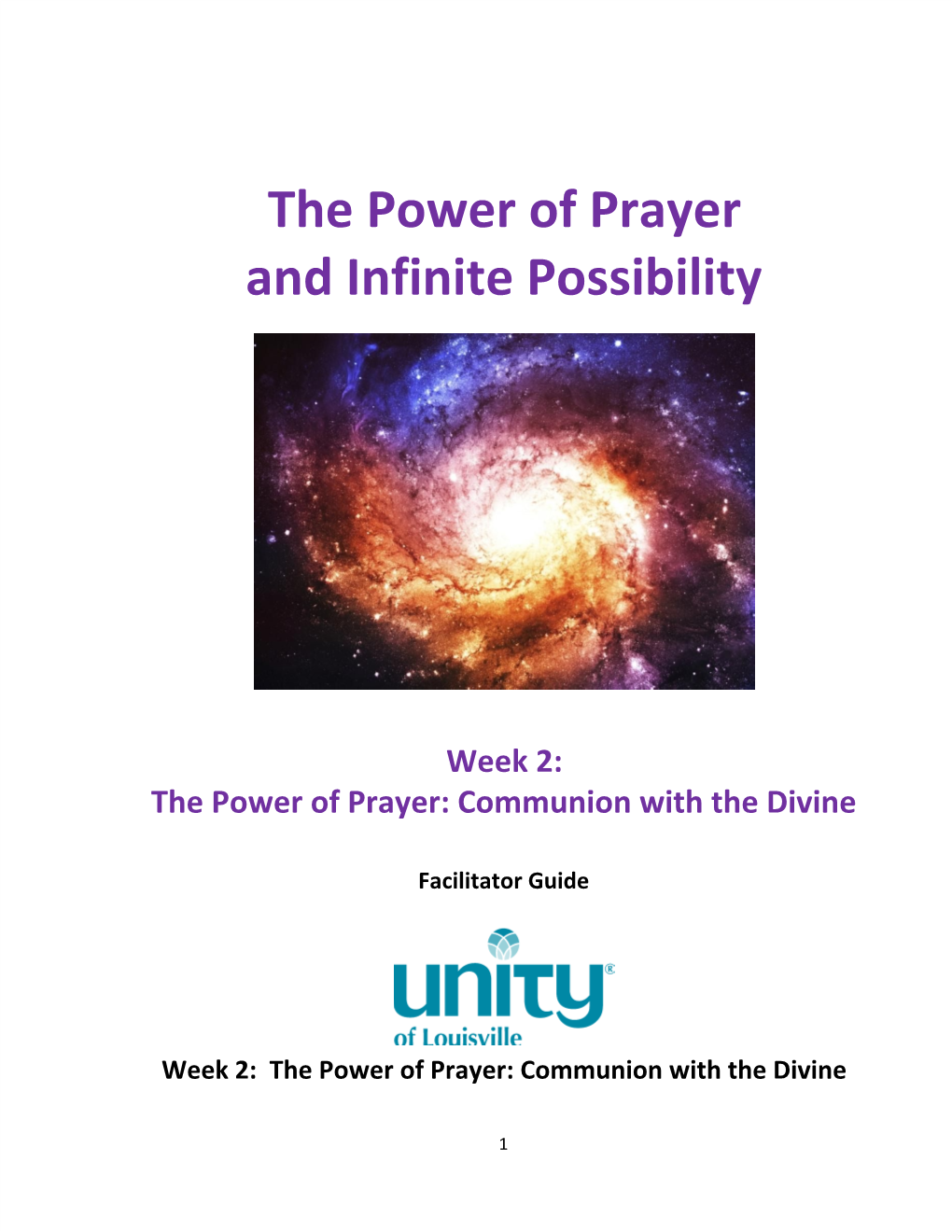 The Power of Prayer and Infinite Possibility