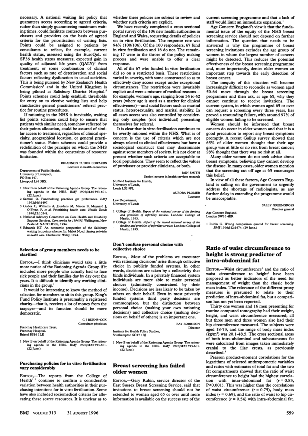 Breast Screening Has Failed Older Women Ratio Ofwaist Circumference