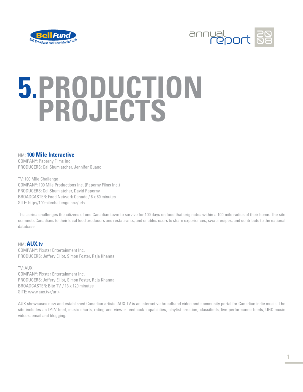 5.Production Projects