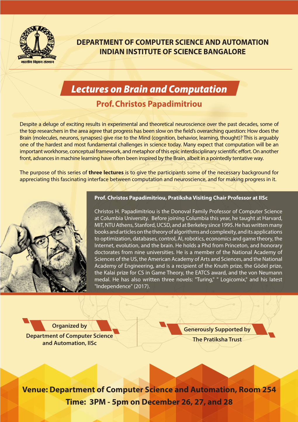 Lectures on Brain and Computation