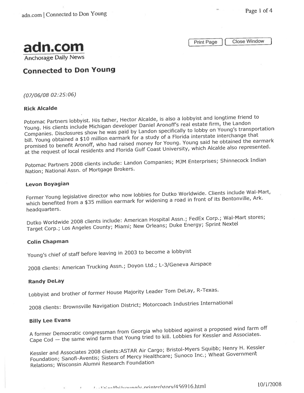 Adn.Coni [ Print Page ]( Close Window Anchorage Daily News Connected to Don Young