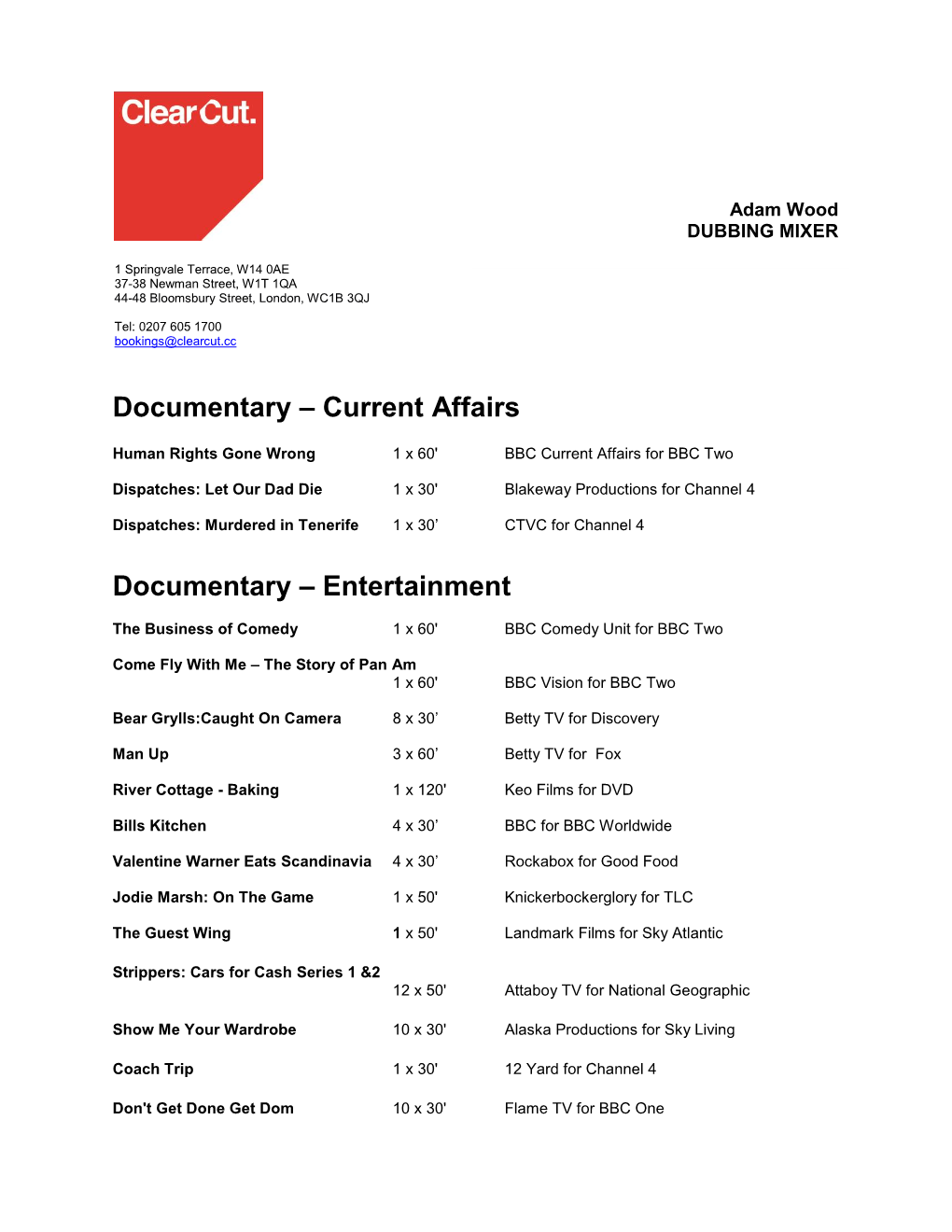 Documentary – Current Affairs