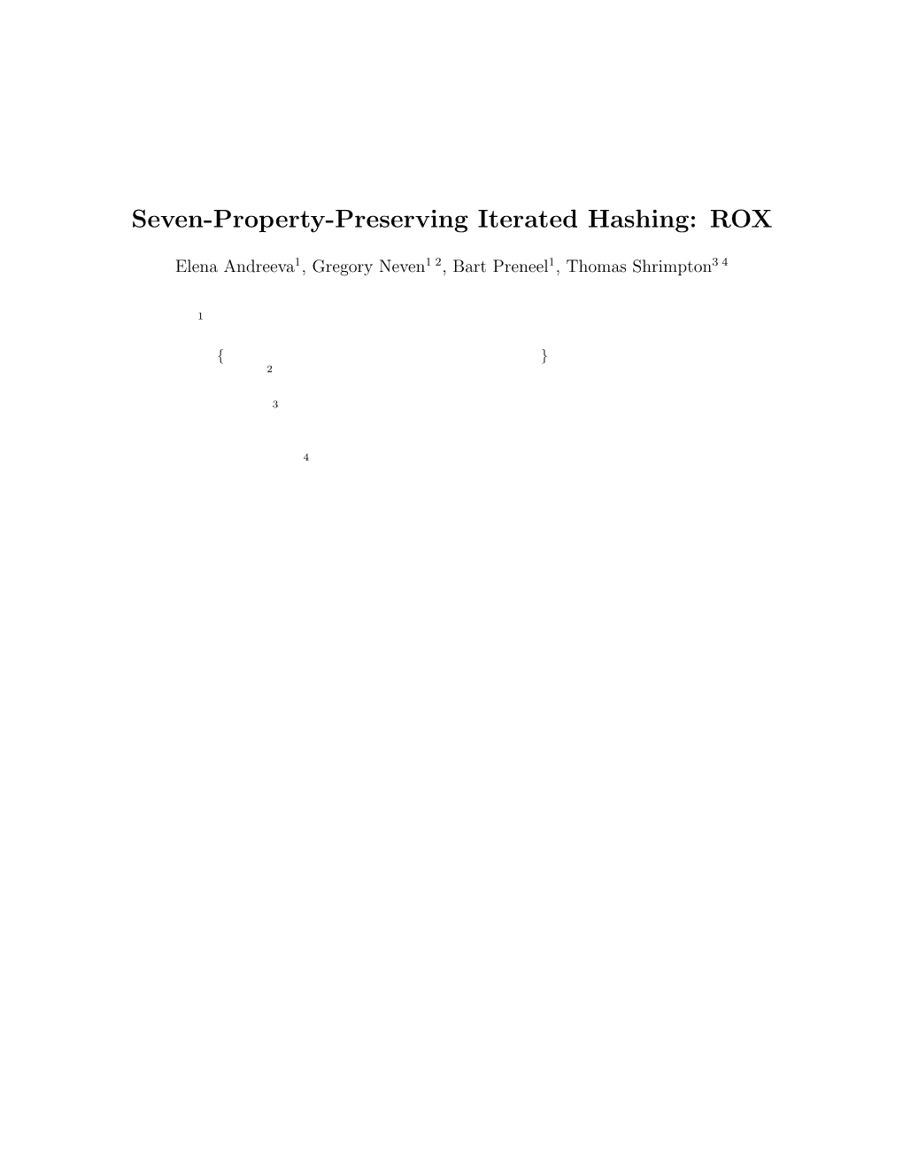 Seven-Property-Preserving Iterated Hashing: ROX