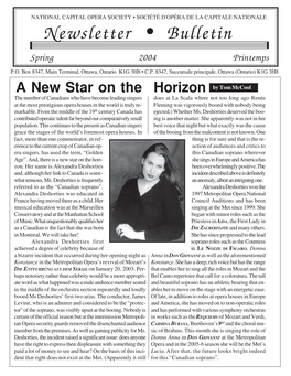 Newsletter • Bulletin Spring 2004 Printemps