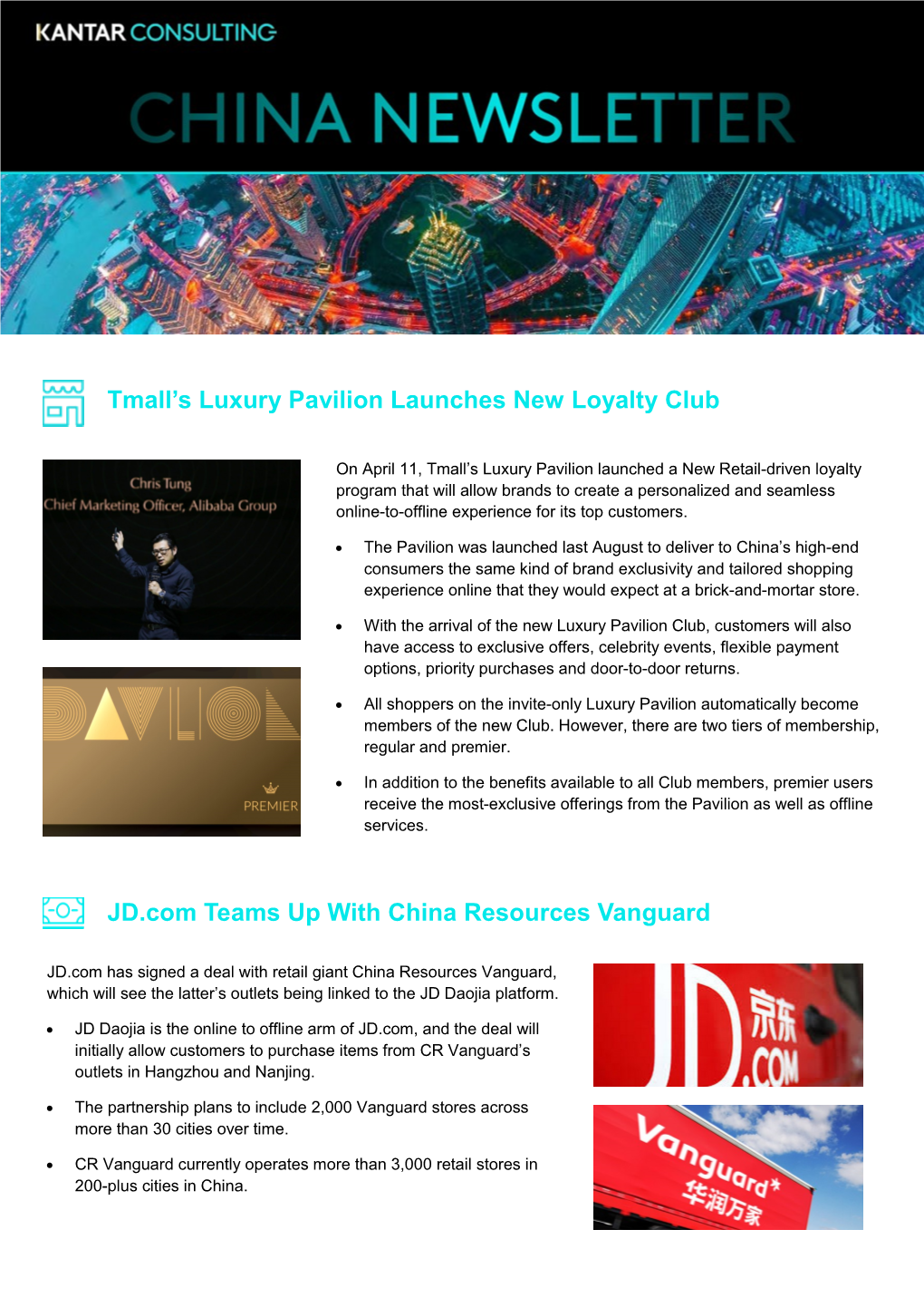 Tmall's Luxury Pavilion Launches New Loyalty Club JD.Com Teams